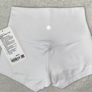 White Lululemon Align Shorts 2”